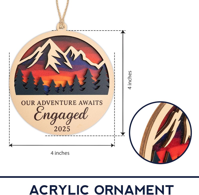 NELXI Engagement Ornament, Christmas Ornaments 2025, Engaged Ornament, Engagement Gifts for Women, Engaged Gifts for Couples, Romantic Keepsake for Fiancé, Love Commitment Gift, Meaningful Relationship - Image 5